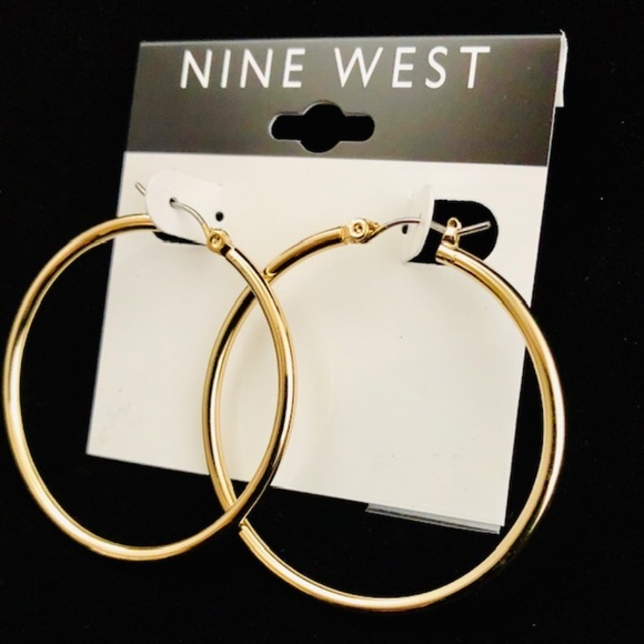 Nine West Jewelry - Nine West Jewelry - Gold-Tone Hoop Earrings NWT!